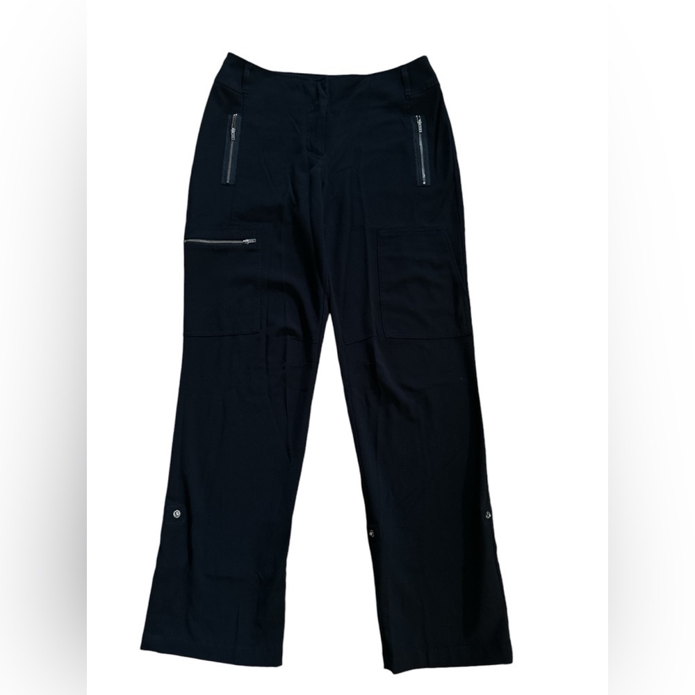 Chico's Black Convertible Cargo -Capri Pants Size 0.5 XS Or Small Waist 30”